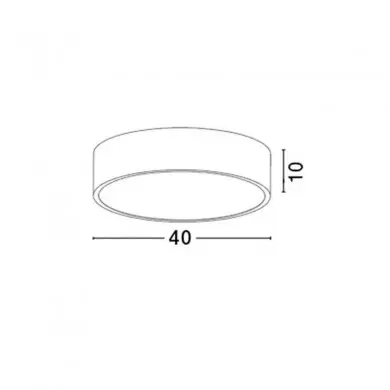 Plafonnier RODA Gris LED 26 W NOVA LUCE 7165202