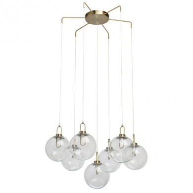 Suspension Style Araignée Cottbus Laiton LED 7x5W DM_657011307 657011307 Suspension Style Araignée Cottbus Laiton LED 7x5W DE MARKT 657011307