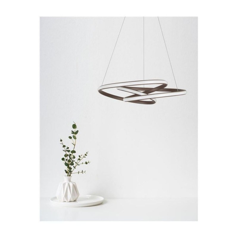 Suspension MENTON Café Marron LED 43 W NOVA LUCE 9147113