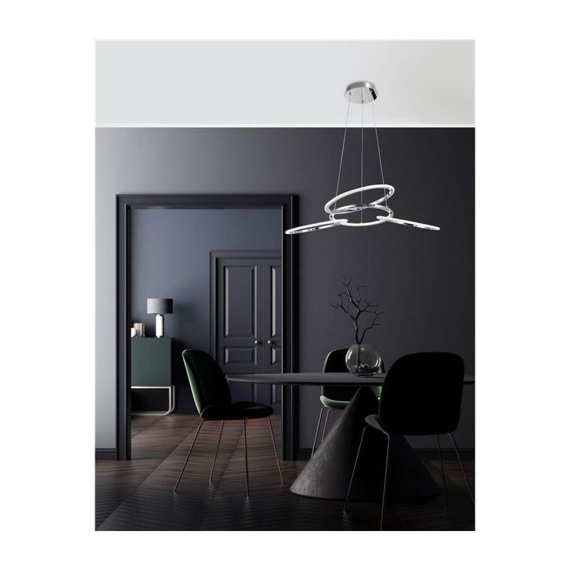Suspension DANTE Chrome LED 39 W NOVA LUCE 9008011
