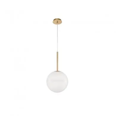 Suspension CANTONA Laiton Or & Blanc LED E27 1x12 W NOVA LUCE 9960612