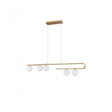 Suspension CANTONA Laiton Or & Blanc Led G9 5x5 W L113 NL_9960616 9960616 Suspension CANTONA Laiton Or & Blanc Led G9 5x5 W L113 NOVA LUCE 9960616