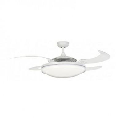 Ventilateur de plafond Evo2 122cm Blanc Rétractable BEA_210930 210930 Ventilateur de plafond Evo2 122cm Blanc Rétractable BOUTICA DESIGN 210930