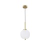 Suspension Boule LATO Or & Blanc LED E14 1x5 W L18,5 NOVA LUCE 9624064