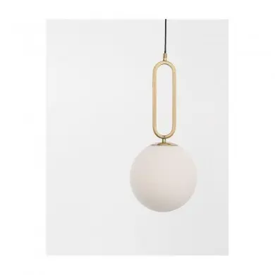 Suspension Boule GRUS Or & Blanc LED E27 1x12 W H130 NOVA LUCE 9191251