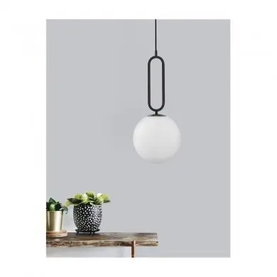 Suspension GRUS Noir & Blanc LED E27 1x12 W H120 NOVA LUCE 9191202