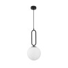 Suspension Boule GRUS Noir & Blanc LED E27 1x12 W H130 NOVA LUCE 9191252