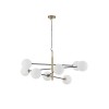 Suspension VITRA Or Satiné & Opale Blanc LED G9 8x5 W NOVA LUCE 9143308