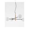 Suspension VITRA Or Satiné & Opale Blanc LED G9 4x5 W NOVA LUCE 9143304