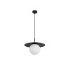 Suspension OBBIT Noir & Blanc Opale LED E27 1x 12 W NOVA LUCE 9988380