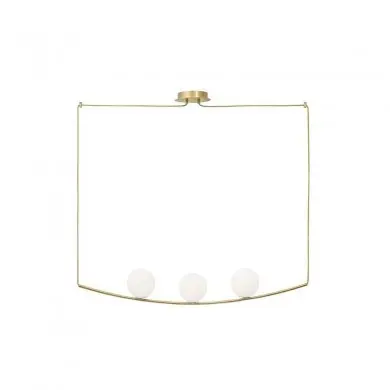 Suspension VITTON Laiton & Blanc LED E14 3x5 W NOVA LUCE 8279602