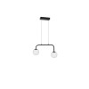 Suspension Boule JOLINE Sable Noir & Blanc LED 16 W NOVA LUCE 9919602