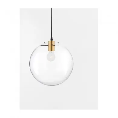 Suspension MIRALE Transparent & Noir & Or LED E27 1x12 W H181 NOVA LUCE 9416925