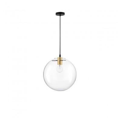 Suspension Boule MIRALE Transparent & Noir & Or LED E27 1x12 W H187 NOVA LUCE 9416930