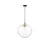 Suspension Boule MIRALE Transparent & Noir & Or LED E27 1x12 W H187 NOVA LUCE 9416930