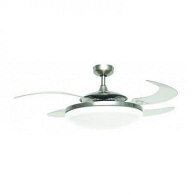 Ventilateur de plafond Evo2 122cm Chromé brossé Rétractable BOUTICA DESIGN 210931