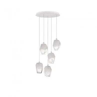 Suspension ICE Blanc LED G9 5x5 W L39 NOVA LUCE 9160235