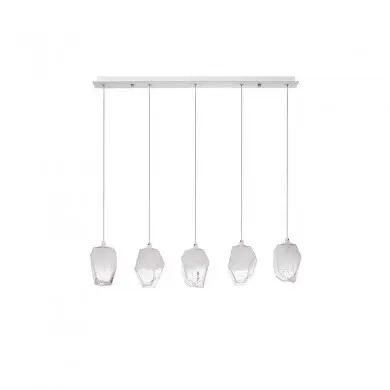 Suspension ICE Blanc LED G9 5x5 W L84 NOVA LUCE 9260235
