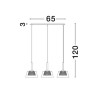 Suspension BOCCALE Transparent LED G9 3x5 W NOVA LUCE 1300301303