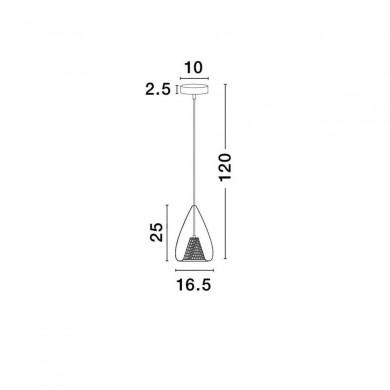 Suspension HUGO Transparent & Rose Or LED G9 1x5 W NOVA LUCE 1600200501