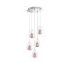 Suspension HUGO Transparent & Rose Or LED G9 5x5 W L30 NOVA LUCE 1600200507