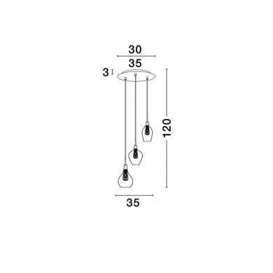 Suspension FILO Transparent & Or LED G9 3x5 W NOVA LUCE 1500202803