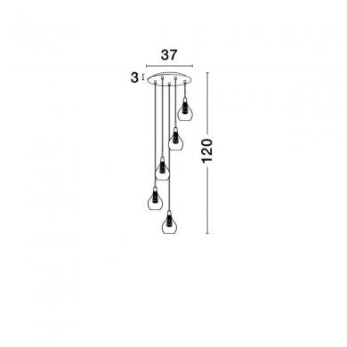 Suspension FILO Transparent & Or LED G9 5x5 W NOVA LUCE 1500202805