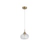 Suspension MOND Or Satiné & Transparent LED E14 1x5 W L18 NOVA LUCE 9738211