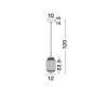 Suspension NORD Marron & Transparent LED E14 1x5 W L12 NOVA LUCE 838184