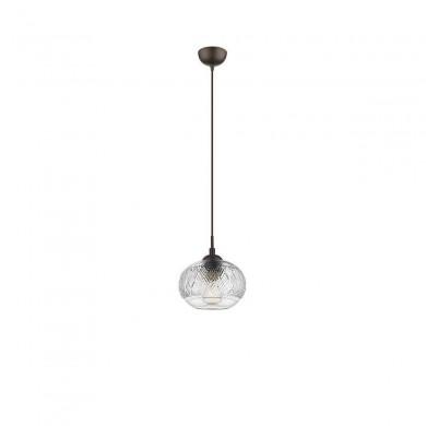 Suspension DEVON Marron & Transparent LED E27 1x5 W L18 NOVA LUCE 938226