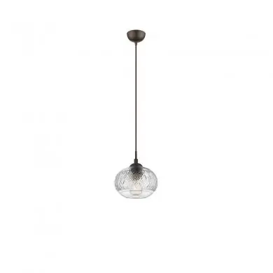 Suspension DEVON Marron & Transparent LED E27 1x5 W L18 NOVA LUCE 938226