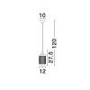 Suspension DEVON Marron & Transparent LED E27 1x5 W L12 NOVA LUCE 938224