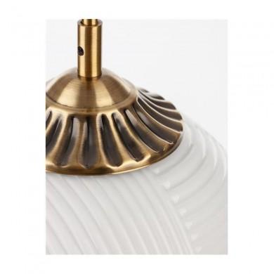 Suspension ATHENA Opale & Laiton LED E27 1x12 W L25 NOVA LUCE 9191212