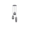 Suspension ZARLEY Chrome & Gris Fumé LED E27 3x12 W NOVA LUCE 9066031