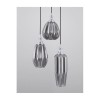 Suspension ZARLEY Chrome & Gris Fumé LED E27 3x12 W NOVA LUCE 9066031