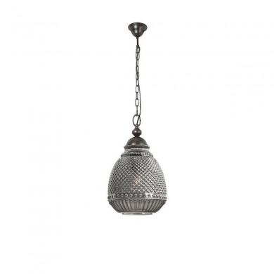 Suspension TOULON Marron Foncé & Gris LED E27 1x12 W NOVA LUCE 8381442