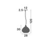 Suspension BOHO Chrome LED E27 1x12 W L28 NOVA LUCE 8040201
