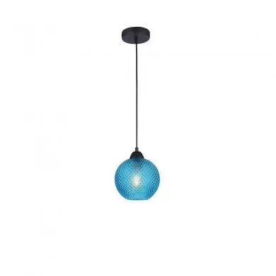 Suspension VIENTI Noir & Bleu LED E27 1x12 W NOVA LUCE 8103995