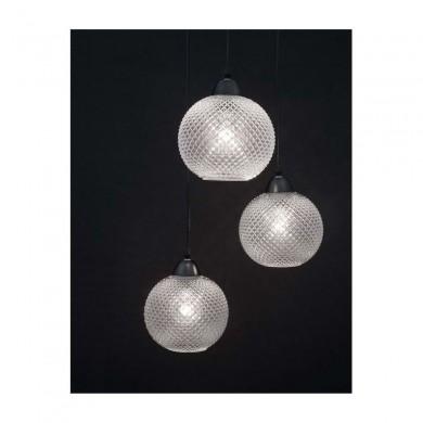 Suspension Boule VIENTI Noir & Transparent LED E27 3x12 W NOVA LUCE 8103992