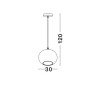 Suspension JADE Nickel & Fumé LED E27 1x12 W NOVA LUCE 9361723