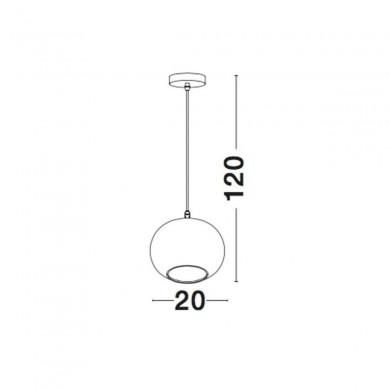 Suspension JADE Nickel & Bleu LED E27 1x12 W NOVA LUCE 9361722