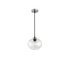 Suspension Boule JADE Nickel & Transparent LED E27 1x12 W NOVA LUCE 9361721