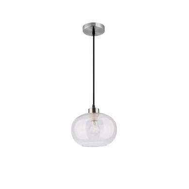 Suspension Boule JADE Nickel & Transparent LED E27 1x12 W NOVA LUCE 9361721