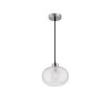 Suspension Boule JADE Nickel & Transparent LED E27 1x12 W NOVA LUCE 9361721