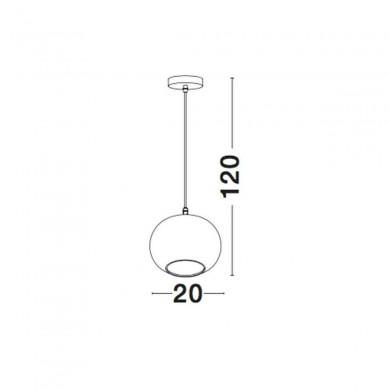 Suspension Boule JADE Nickel & Transparent LED E27 1x12 W NOVA LUCE 9361721