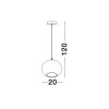 Suspension Boule JADE Nickel & Transparent LED E27 1x12 W NOVA LUCE 9361721