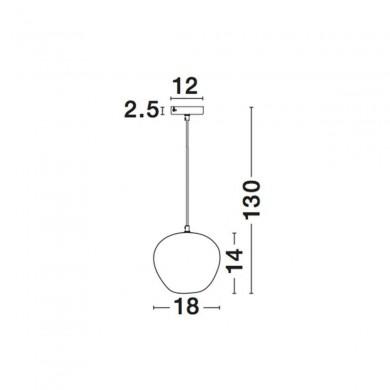 Suspension CEDRO Fumé, Bronze & Noir LED E27 1x12 W NOVA LUCE 8436403