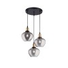 Suspension CEDRO Fumé, Bronze & Noir LED E27 3x12 W L35 NOVA LUCE 8436404