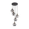 Suspension CEDRO Fumé, Bronze & Noir LED E27 5x12 W NOVA LUCE 8436406