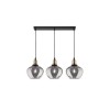 Suspension CEDRO Fumé, Bronze & Noir LED E27 3x12 W L80 NOVA LUCE 8436405